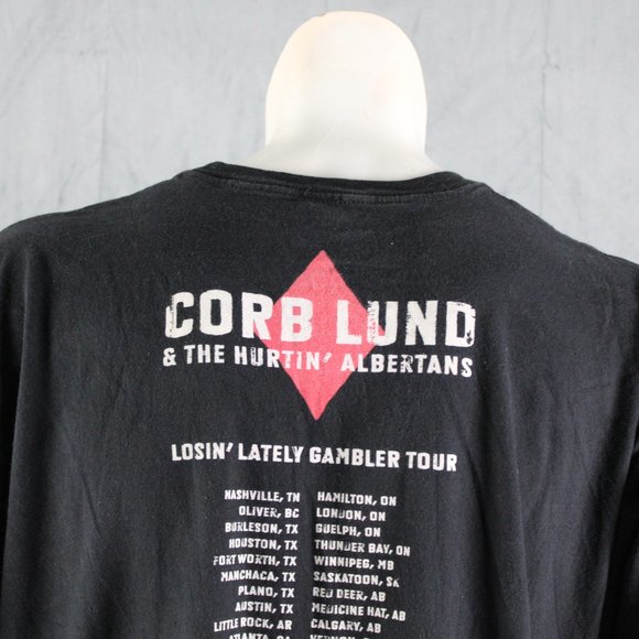 Retro Band Shirt - Corb Lund Losin Lately Gambler Tour 2009 - Men's Extra-Large - Picture 6 of 10